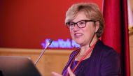 Dr Randi Diamond, Assistant Professor of Medicine at Weill Cornell Medicine in New York speaking at the event. 
