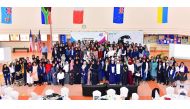 Participants pose at the 1st Qatar Universities Debate League for season 2017/2018 at Students Center, Education City, on October 21, organised by QatarDebate Center. 