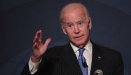 ormer vice president Joe Biden speaks to the Chicago Council on Global Affairs on November 1, 2017 in Chicago, Illinois. Biden addressed the consequences of U.S. disengagement from world leadership at the event. Scott Olson/Getty Images/AFP