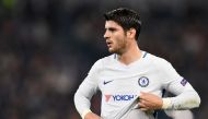  A file photo of Alvaro Morata of Chelsea FC gesturing during the UEFA Champions League match between AS Roma and Chelsea FC October 31, 2017.Anadolu Agency/ Claudio Pasquazi 