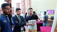 Texas A&M at Qatar students during the Global Showcase.