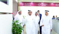 Prime Minister and Interior Minister H E Sheikh Abdullah bin Nasser bin Khalifa Al Thani visiting the headquarters of the Ministry of Transport and Communications yesterday.