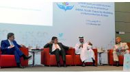 FROM LEFT: Dr Sultan Barakat, Rashid Khalikov, Dr Ahmed Al Miraikhi, and Dr Hani Al Banna at the Rota’s MENA Youth Capacity Building in Humanitarian Action training yesterday. Pic: Kammutty VP / The Peninsula