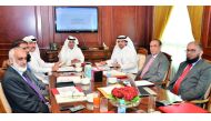 Pak-Qatar Takaful Group officials at the review meet chaired by Sheikh Ali Abdullah Al Thani (centre), Chairman of the group.