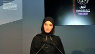 Festival Director and Chief Executive Officer at DFI, Fatma Al Rumaihi, speaking at a press conference for the 5th Edition of the Ajyal Youth Festival at Al Jazeera Media Cafe in Katara yesterday. Pic: Kammutty VP / The Peninsula 