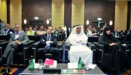 FROM LEFT: Dr Deepak Kaura, Executive Chair of Foundation Medical Services Sidra Medicine; Eric Chevallier, French Ambassador to Qatar; H E Sheikh Faleh bin Nasser Al Thani, Assistant Under-Secretary for Public Services Affairs at the Ministry of Municipa