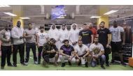 Some of the contestants with the officials of Qatar’s Strongest Man competition.