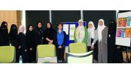 Officials of the Ministry of Public Health and Injaz Qatar pose for the picture at the workshop.