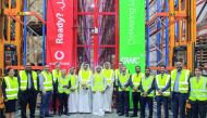 Vodafone Qatar and GWC officials during the site visit.
