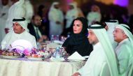 H H Sheikha Moza bint Nasser attending the Qatar University 2017 Alumni Reunion, yesterday.  Pic: Aisha Almusalam