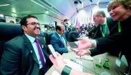 Qatar Energy Minister Mohammed Bin Saleh Al-Sada is questioned by journalists as he attends the 173rd OPEC Conference in Vienna on November 30, 2017 (AFP / Joe Klamar) 
