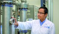 Dr Zhaoyang Liu, senior scientist at HBKU Qatar Environment and Energy Research Institute (QEERI) during research works. 