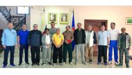 The ambassadors during the 1st Asian Table Tennis Ambassador Tournament at the Embassy of Brunei on December 2. 
