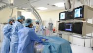 Health care practitioners examining the facilities at Hamad General Hospital’s Level I Trauma Center.