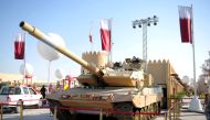 Preparation work going own at Darb Al Saai. Qatar National Day celebrations will start on December 9 at Darb Al Saai.  Abdul Basit © The Peninsula