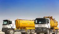 Some of the Renault trucks handed over to Metito Qatar.
