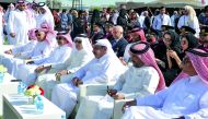 Minister of Transport and Communications H E Jassim bin Saif Al Sulaiti (third right)  Qatar Airways Group Chief Executive, Akbar Al Baker (fourth right), and Chairman of Qatar Civil Aviation Authority, Abdullah bin Nasser Turki Al Subaey with (fifth righ