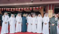 Officials at the event to mark the Qatar National Day.