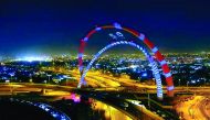A view of arches at Interchange 5/6 at the Lusail Expressway. 