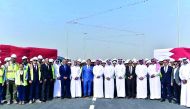 Officials during the opening of Al Rayyan Interchange Flyover. 