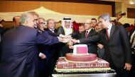 Qatar’s Ambassador to Turkey Salem bin Mubarak Al Shafi and other dignitaries at the National Day celebration.