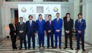 Qatar’s Ambassador to US, Sheikh Mishaal bin Hamad Al Thani; US Secretary of the Treasury, Steven Mnuchin; House of Representative’s Democratic Minority Leader, Nancy Pelosi; Senator, Chris Coons of Delaware State and other officials during the reception 