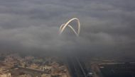 The arches at Interchange 5/6 standing tall amid fog in the morning on Thursday. Pic: Shabeerali Madalan 