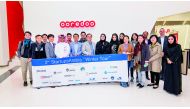 The South Korean delegation with Ooredoo officials.