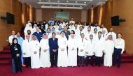 Dignitaries and clinicians from the ENT team at HMC’s new Ambulatory Care Center gather for a group photo.