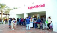People stand in queue at the Qatar ExxonMobil Open 2018 counters for the tickets. 