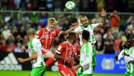 FC Bayern Munich and Al Ahli players vie for the ball possession during their friendly match played at Aspire Zone yesterday. Sandro Wagner scored his first goal since returning to Bayern Munich as the German side beat QSL team 6-0. Pic: Abdul Basit / The