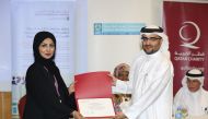 One of the officials being honoured during the ceremony.