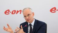 Johannes Teyssen, CEO of German energy giant EON, speaking during his company's annual results press conference at the EON headquarters in Essen, western Germany, on March 15, 2017. AFP / DPA / Ina Fassbender