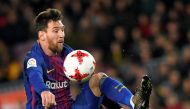 Barcelona's Argentinian forward Lionel Messi controls the ball during the Spanish Copa del Rey (King's Cup) round of 16 second leg football match FC Barcelona vs RC Celta de Vigo at the Camp Nou stadium in Barcelona on January 11, 2018. / AFP / LLUIS GENE