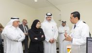 H E Dr Hanan Mohamed Al Kuwari, with officials visiting the facilities after the inauguration.