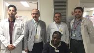 A multi-disciplinary team provided care for Mr. Barthimili Undobu, a Cameroon national who was injured when he was struck by a sharp object that amputated his foot. 