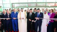 Minister of Economy and Commerce, H E Sheikh Ahmed bin Jassim Al Thani (fourth left), and other dignitaries from Turkey and Qatar at the opening ceremony of Expo Turkey by Qatar at the Doha Exhibition and Convention Center, yesterday.