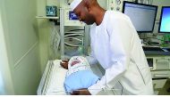 Baby Tamim, born to Sudanese parents, at Sidra Medicine