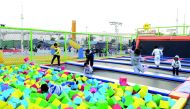 Children enjoying activities at the Fun Fair at the Mall of Qatar. PIC: Salim Matramkot / The Peninsula