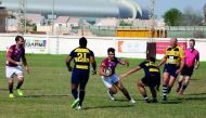 Action from the Qatar Rugby Federation’s (QRF’s) National Club Rugby Championship.
