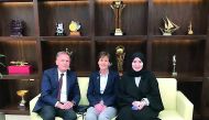 The Chairperson of the Qatar Women’s Sports Committee (QWSC) Lulwa Al Marri during her meeting with Hans-Udo Muzel, German ambassador to Qatar.