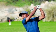 Ayoub ld Omar of Morocco in action at the Qatar Open Amateur Golf Championship 2018 at Doha Golf Club yesterday. Photo by Kammutty VP/The Peninsula
