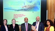 Experts and participants pose at the conference in Weill Cornell Medicine – Qatar’s Law and Medicine series. 