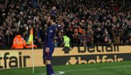 Lionel Messi celebrates scoring their second goal REUTERS/Albert Gea