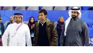 Real Madrid star and fomer Al Sadd captain Raul is seen with QFA Secretary General at one of the matches of the Al Kass International Cup event that ended on Wednesday. PSG beat Kashiwa Reysol to lift the trophy for the third time since 2012. 