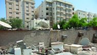 A demolished structure at Bin Mahmoud area.