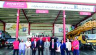 Senor officials of the companies with staff of TOTAL truck Pit-stop located in Doha  Industrial Area, Street No. 25. 