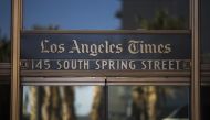 The Los Angeles Times building is seen on February 6, 2018 in Los Angeles, California.  David McNew/Getty Images/AFP