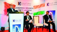 Dr R Seetharaman, CEO of Doha Bank, speaking during the soft launch of the bank’s Chennai branch, in India.