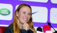 World No.1 Caroline Wozniacki speaks during a press conference ahead of the Qatar Total Open 2018 at the Khalifa International Tennis and Squash Complex in Doha yesterday. Picture: Salim Matramkot/The Peninsula